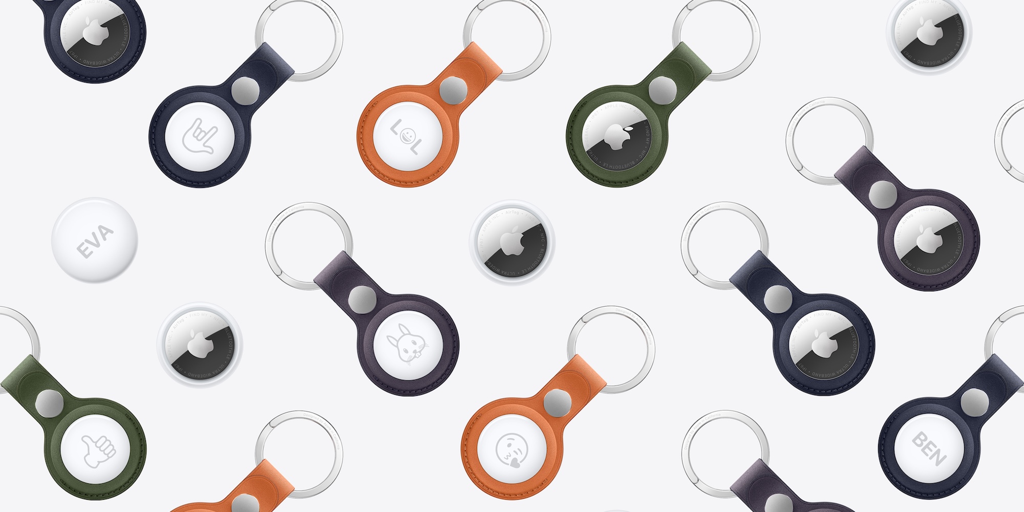 A group of key chains