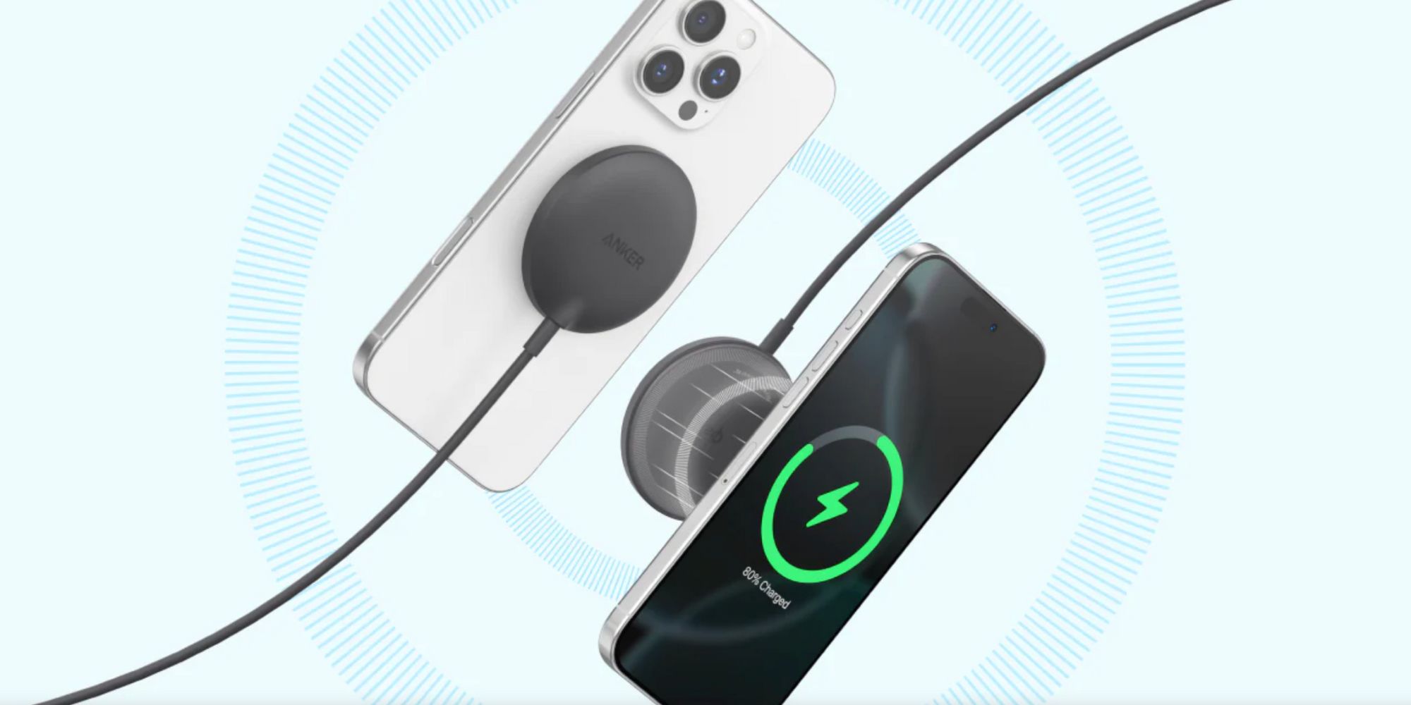 Image showing a renders of Anker's 15W Qi2 charger pad.