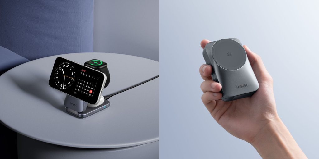 Image showing renders of Anker's 3-in-1 Prime MagGo AirCool charger.