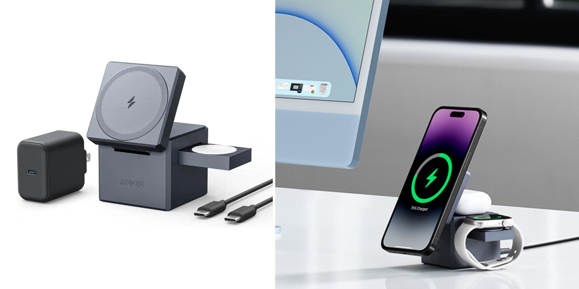 Originally $150 Anker 3-in-1 Charging Cube for your entire Apple kit is now  down to $80