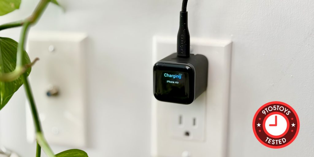 A black square device with a cord attached to it
