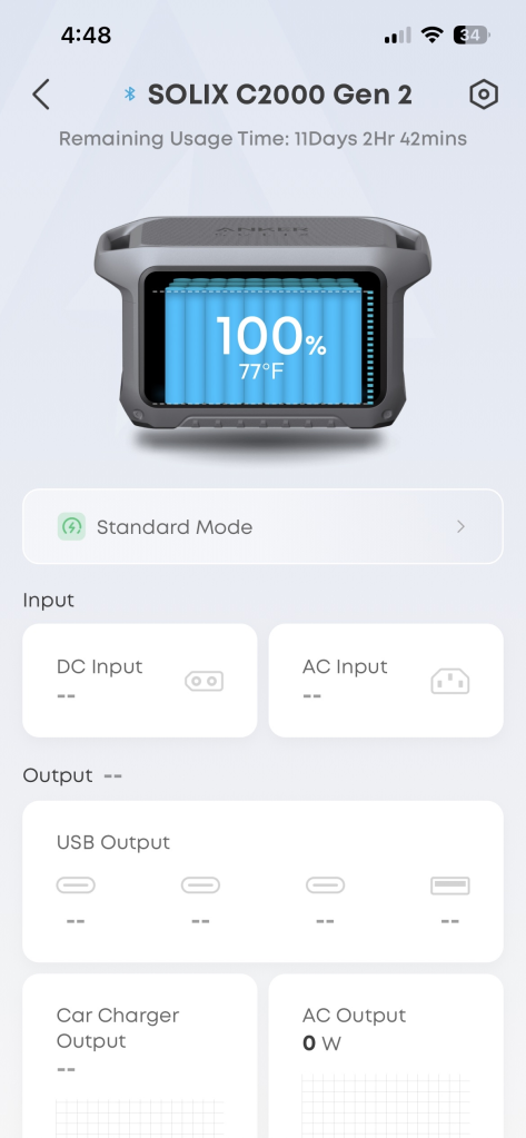 A screenshot of a device
