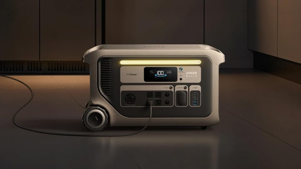 A power generator on a floor