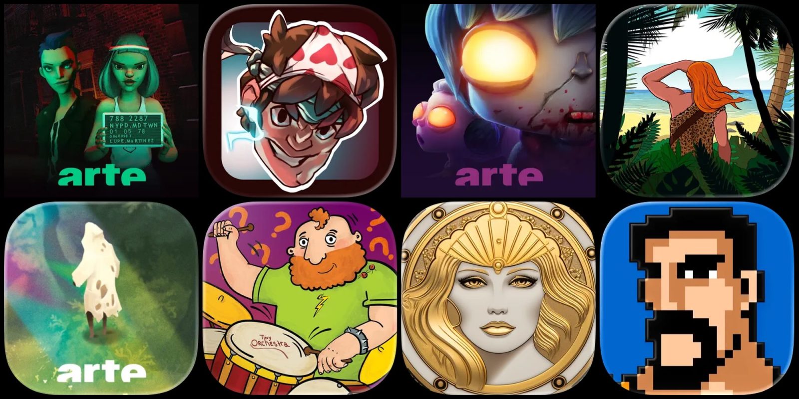 A collage of cartoon characters