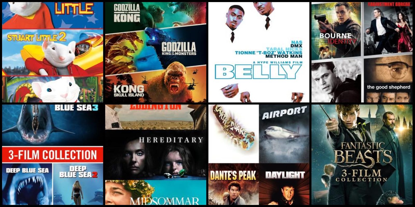 A collage of movie covers