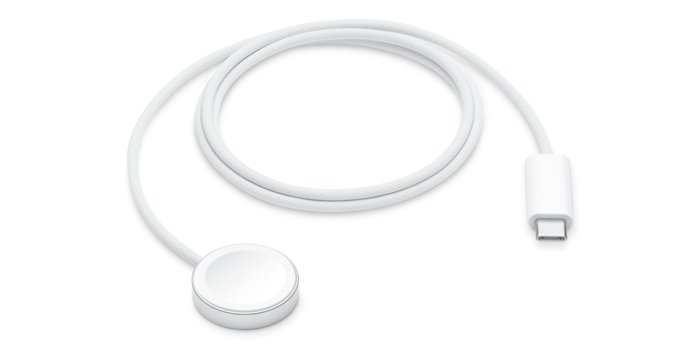 A white round object with a coiled cord