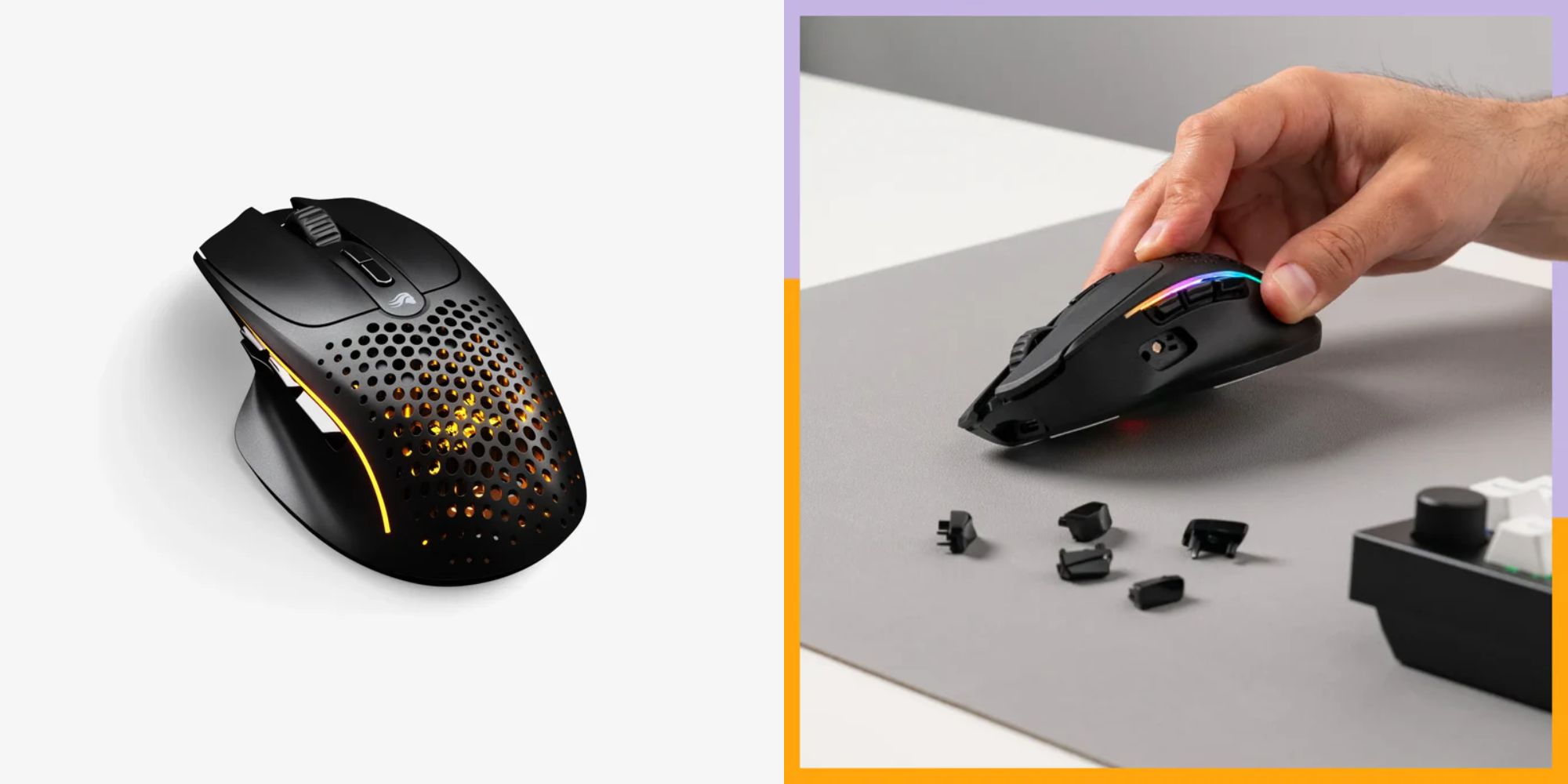 Image showing renders of Glorious Model I 2 gaming mouse in black.
