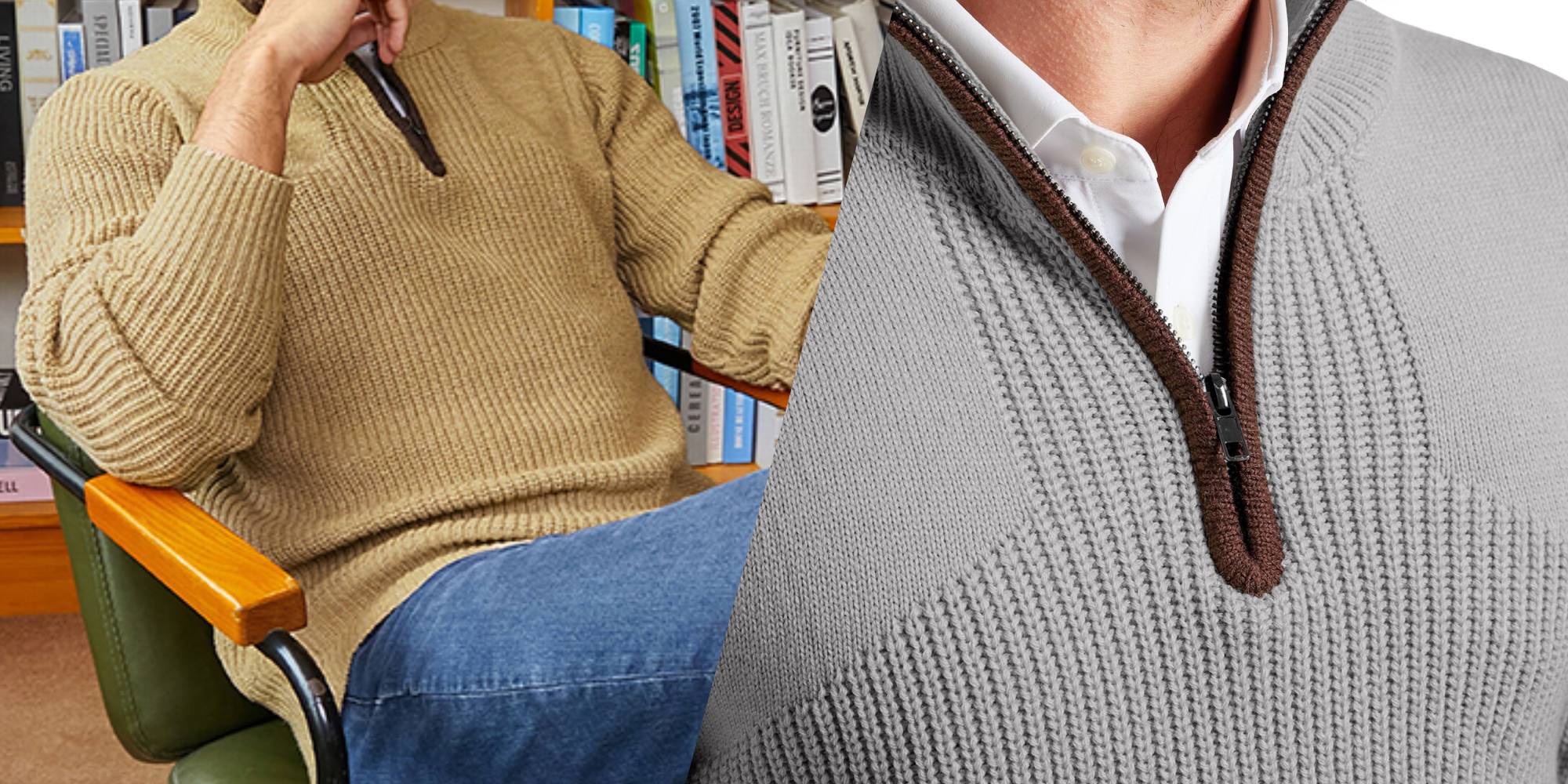 A collage of a man's sweater