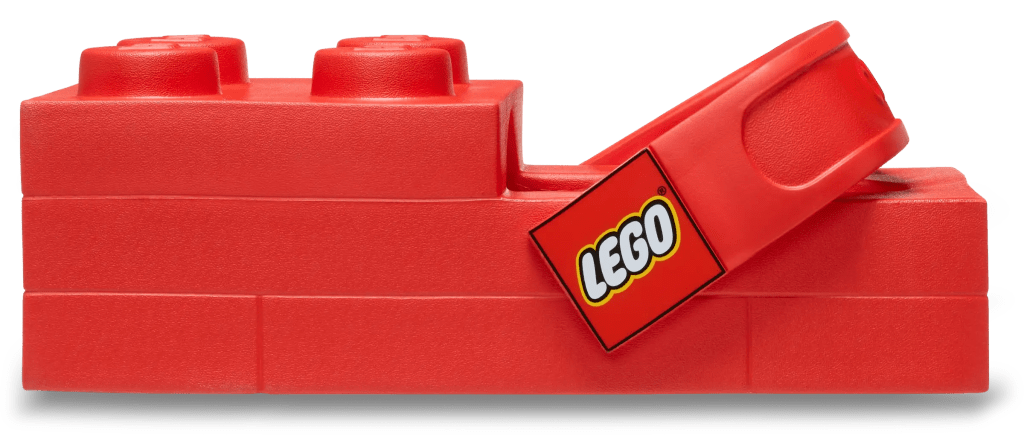 A red toy building block