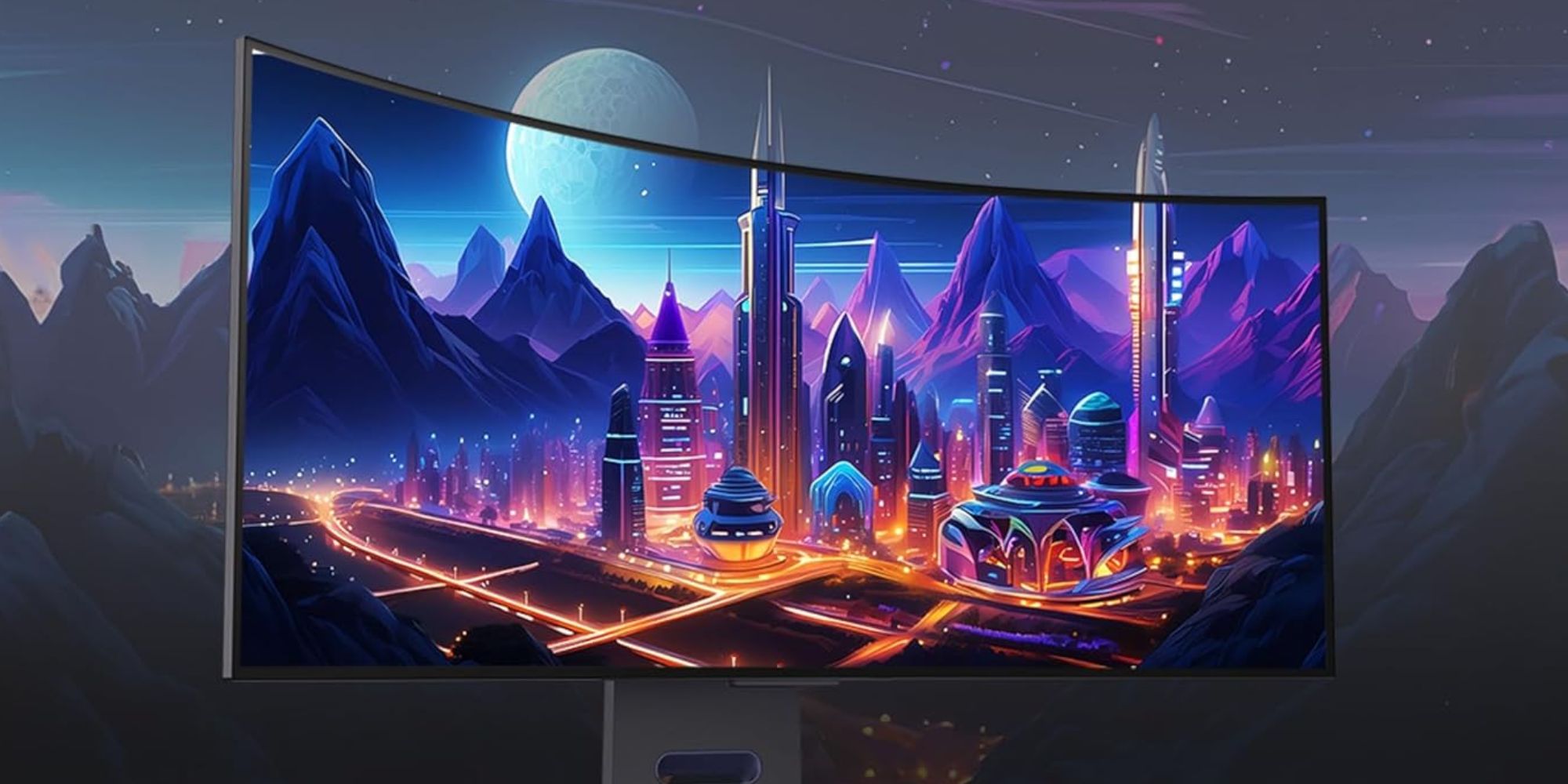 Image showing a render of LG's UltraGear 45-inch curved gaming monitor.