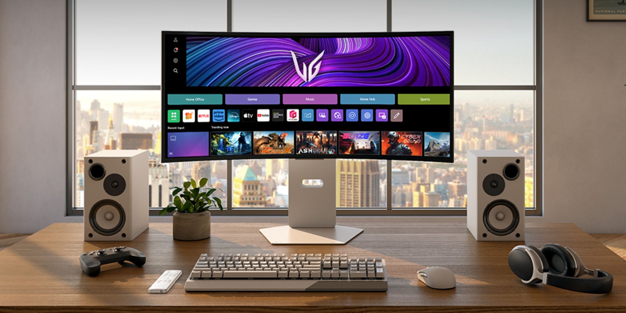 Image showing a render of LG's Ultragear 39-inch WQHD gaming monitor.