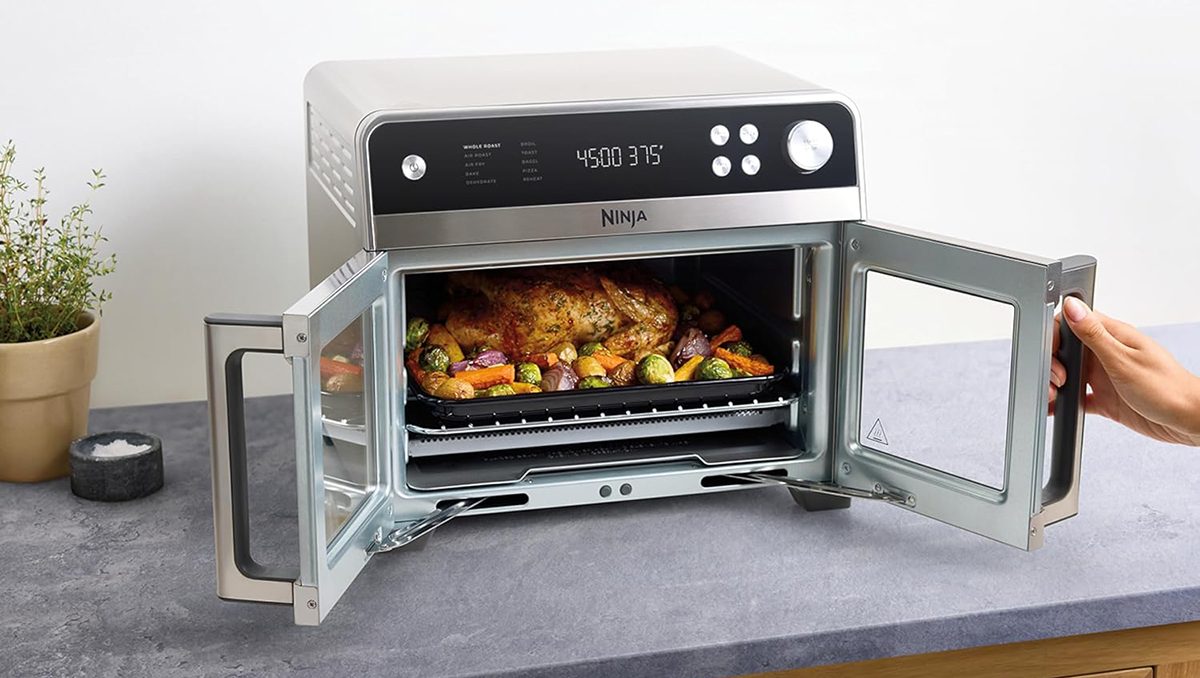 A food in a toaster oven