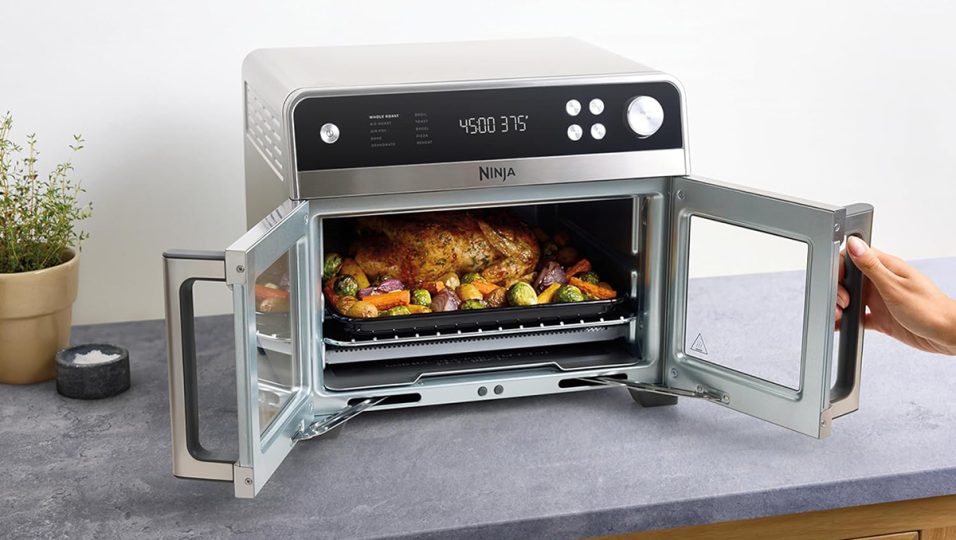 A food in a toaster oven