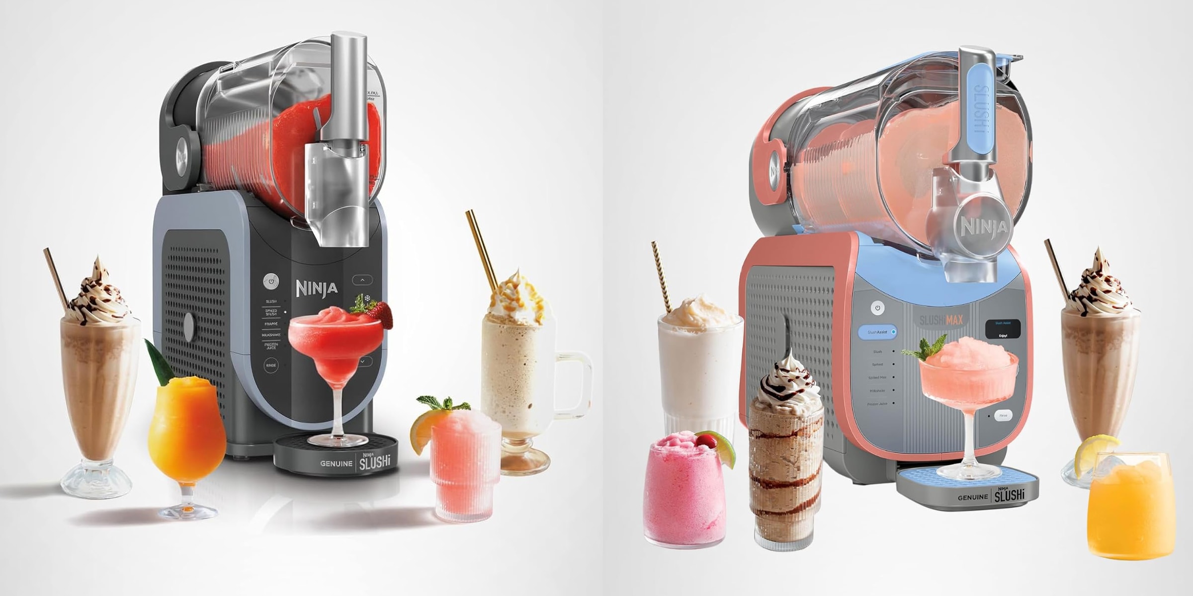 A collage of different drinks