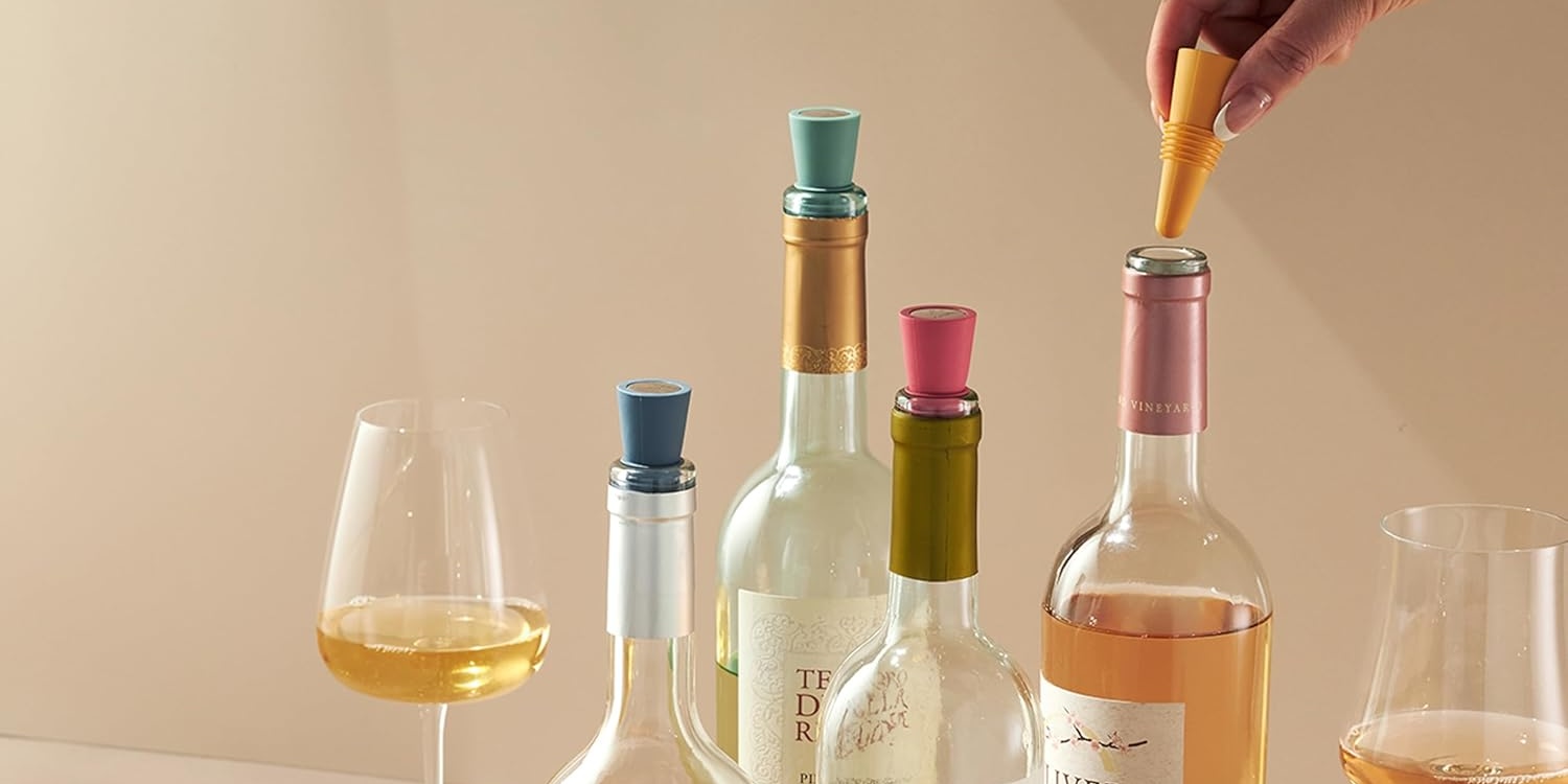 A group of wine bottles