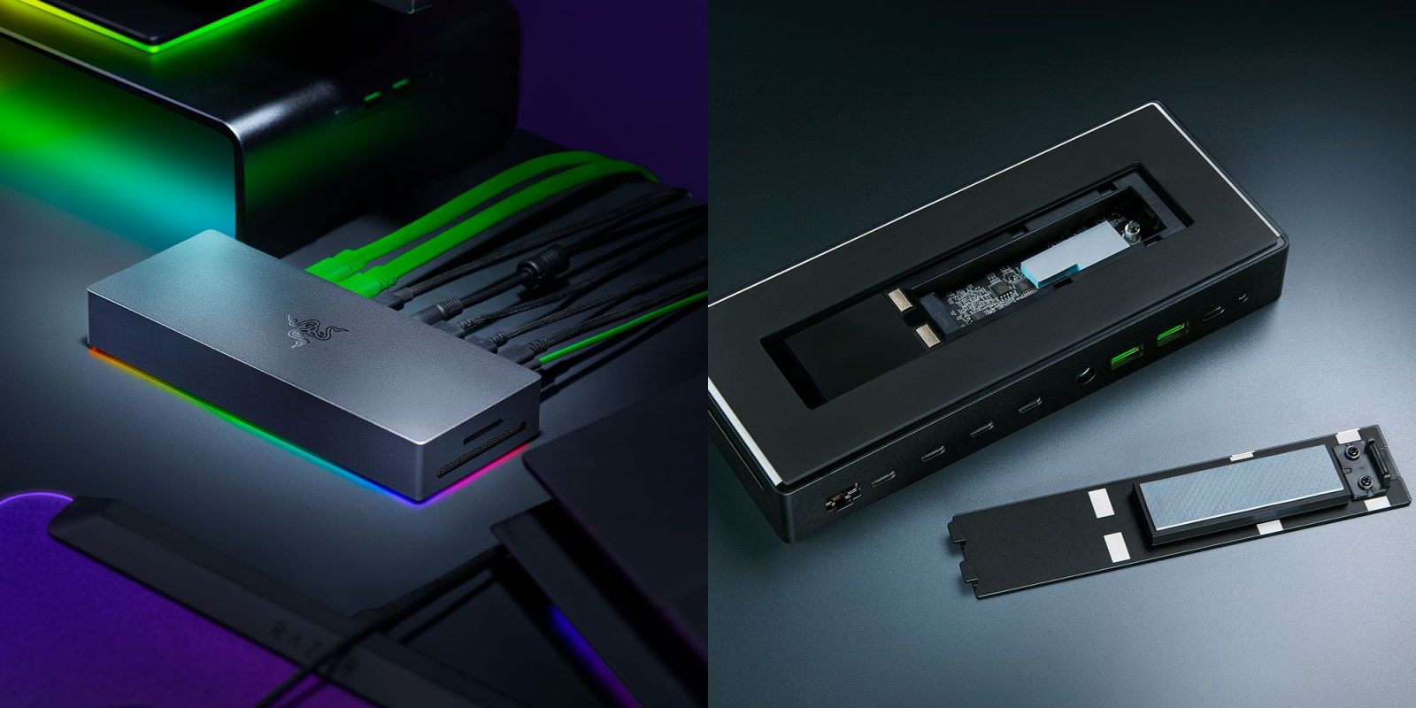 Image showing renders of Razer's Thunderbolt 5 Dock Chroma.