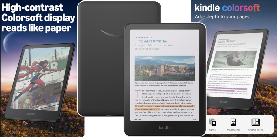 A black tablet with a screen on it