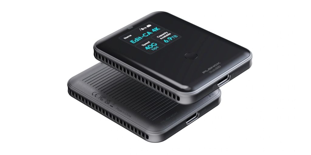 A black electronic device with blue screen