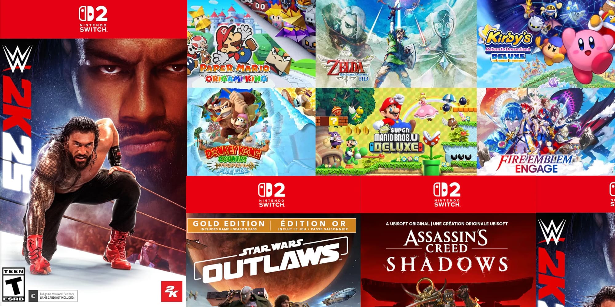 A collage of video game covers