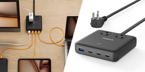 A laptop and a power bank