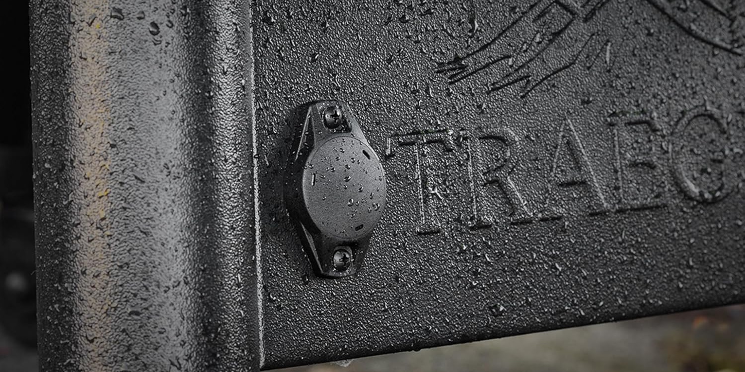 A close up of a metal box