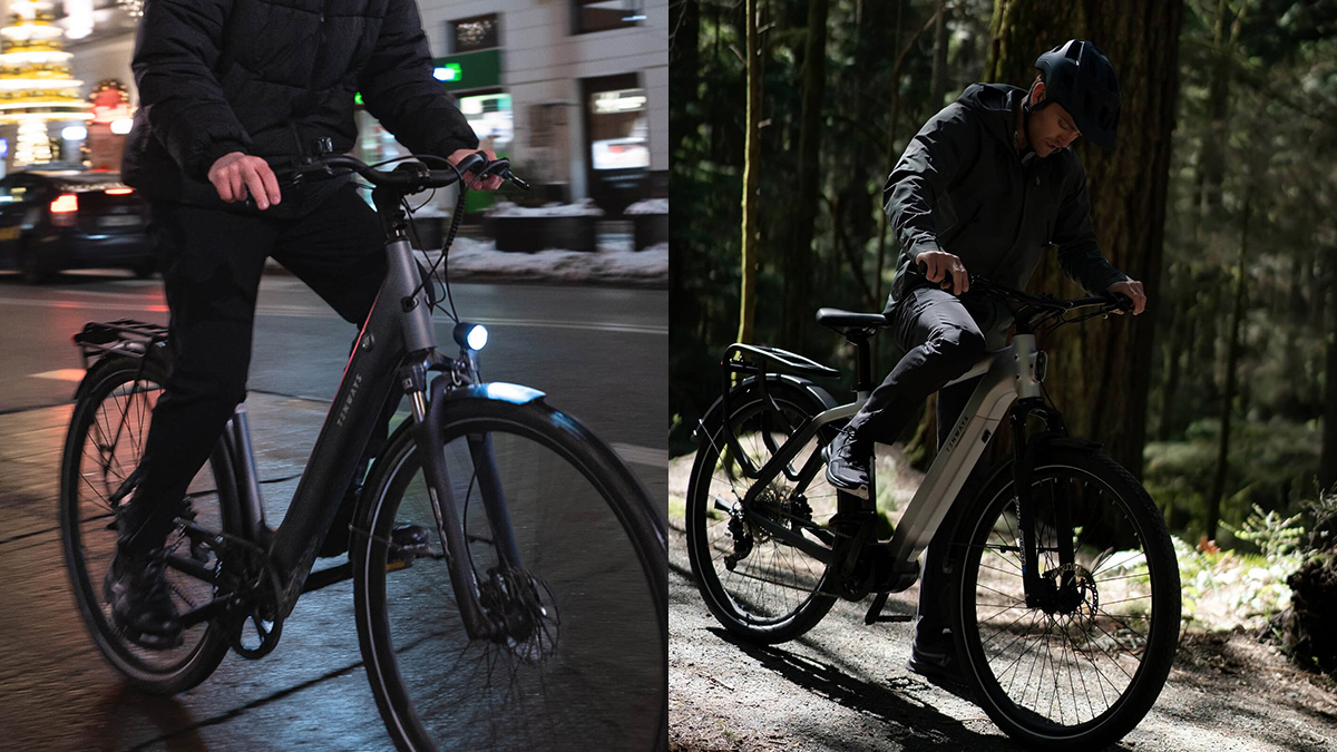 A man riding a bicycle