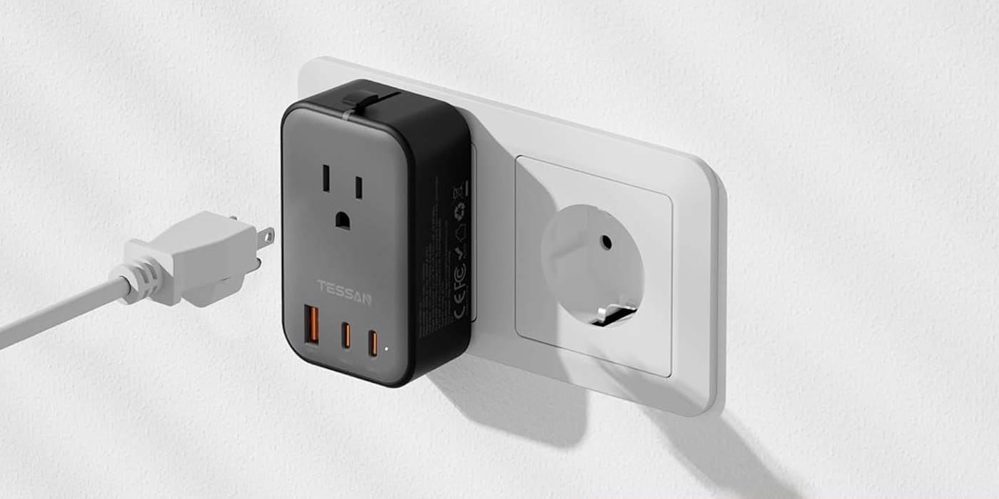 A black and white electrical outlet