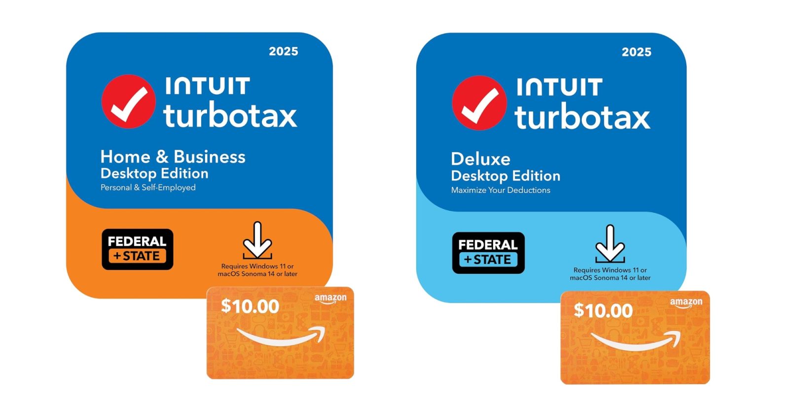 A blue and orange gift cards