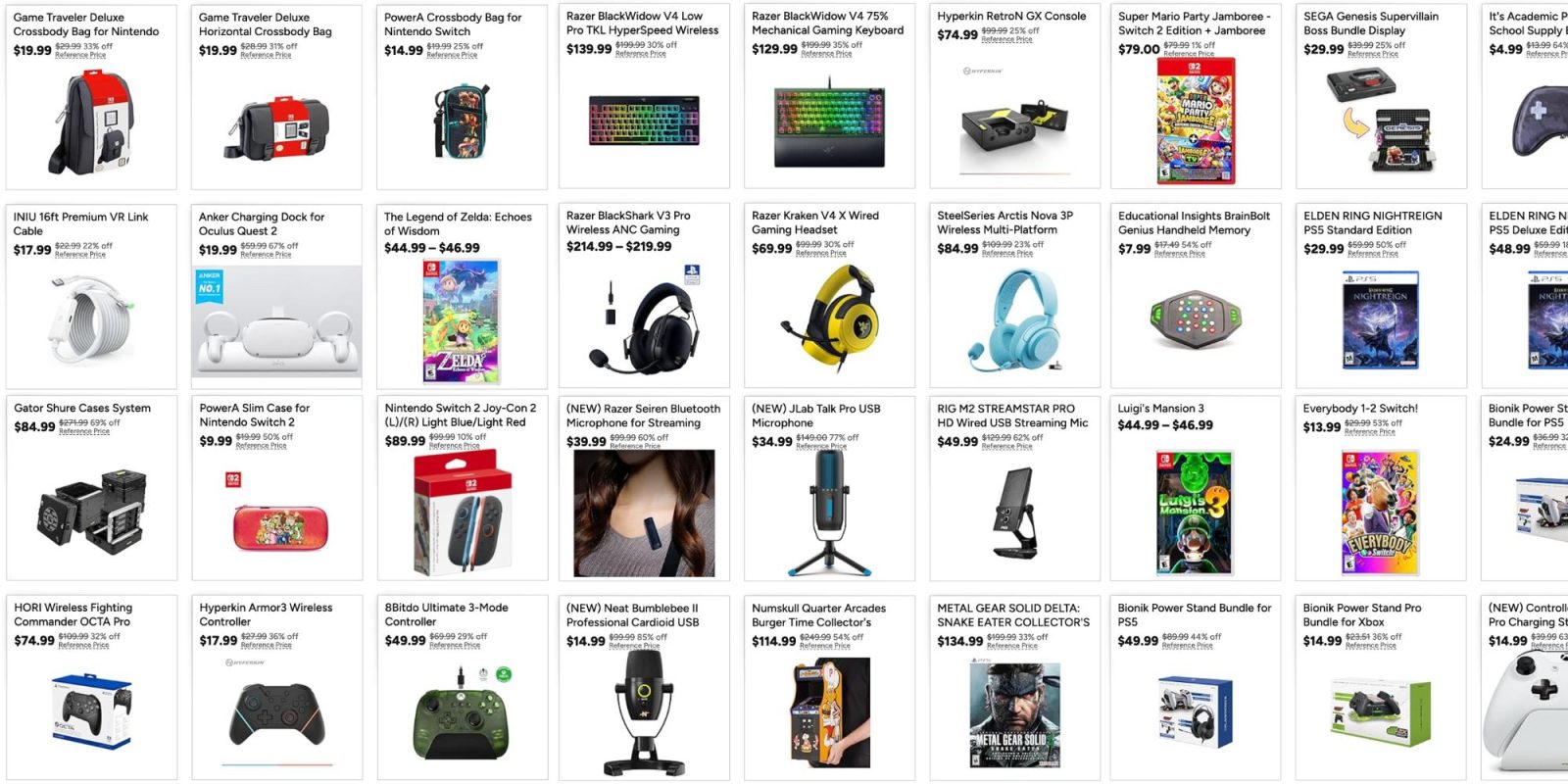 Image showing listings from Woot's video game sale.