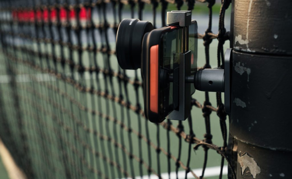 A camera attached to a net