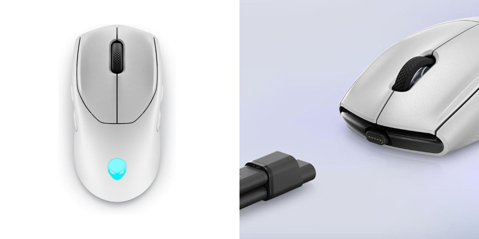 Image showing renders of Alienware's tri-mode wireless gaming mouse.