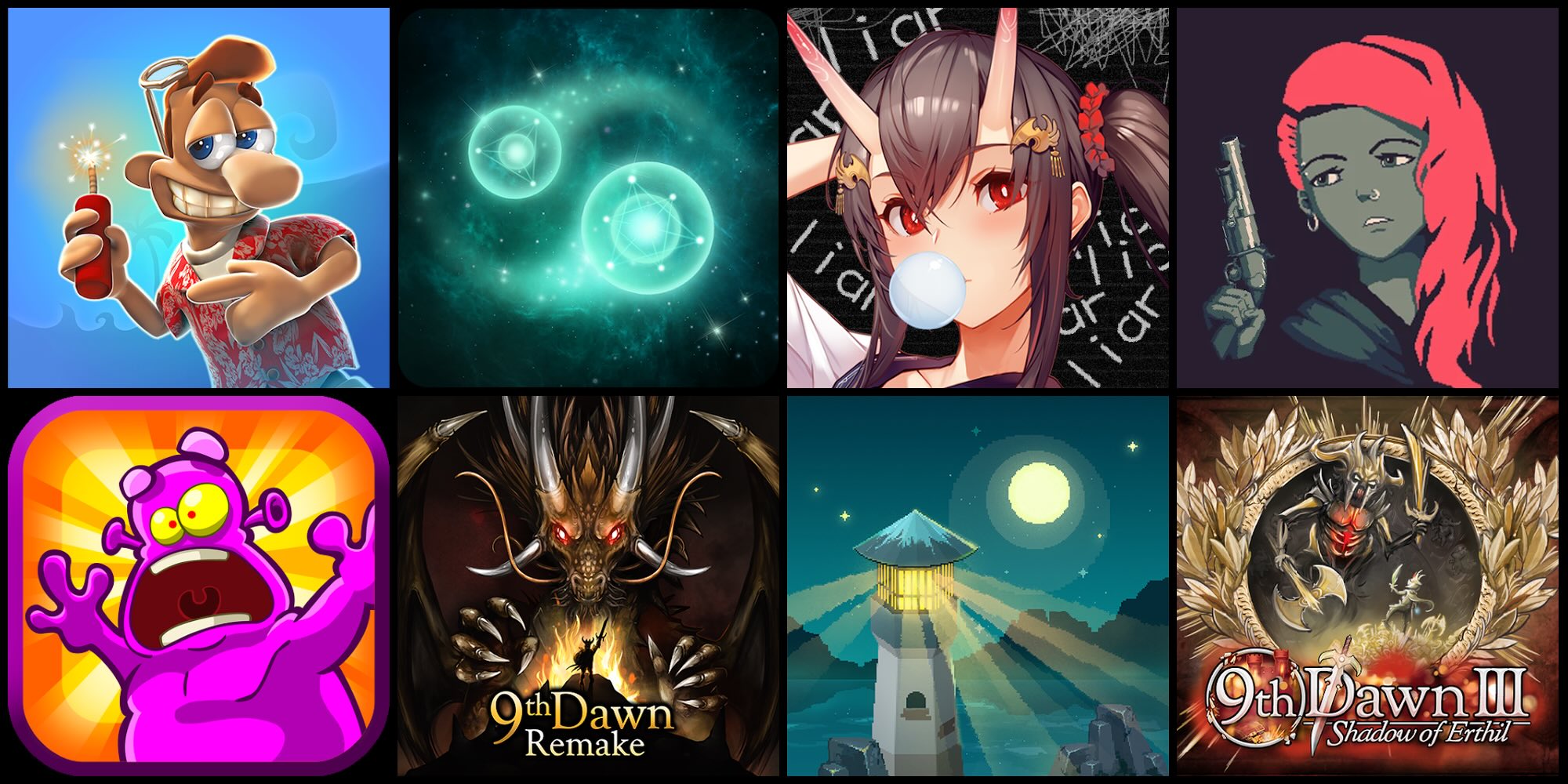 A collage of images of a girl and a dragon