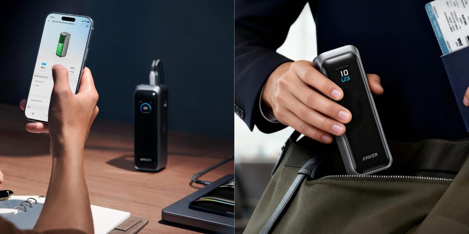 Image showing a render of Anker's 220W 20K power bank.