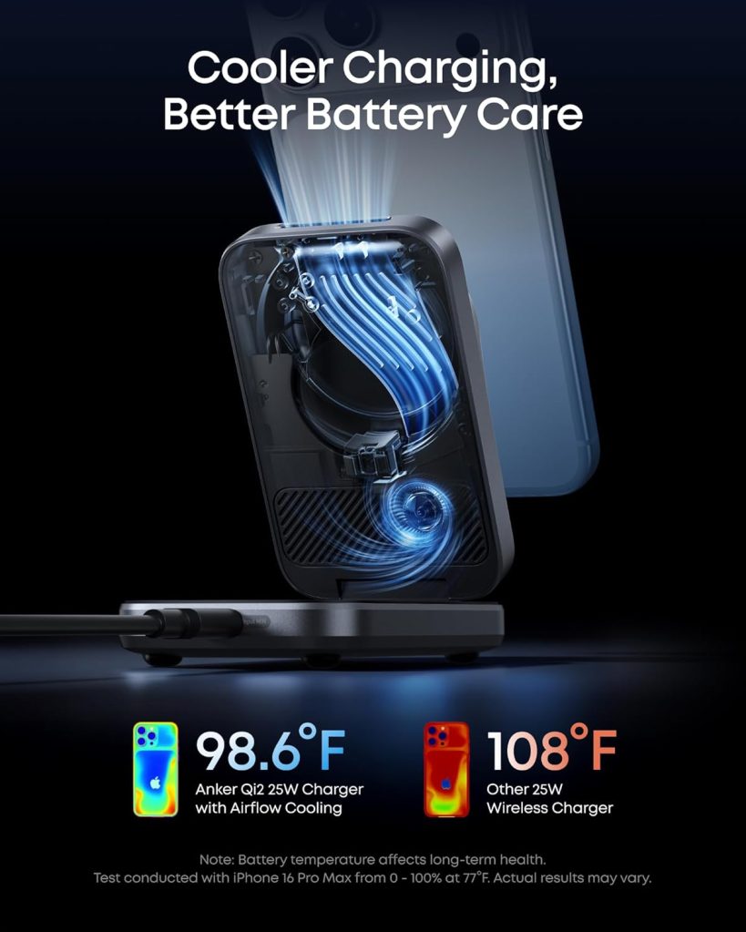 A black device with a blue light coming out of it