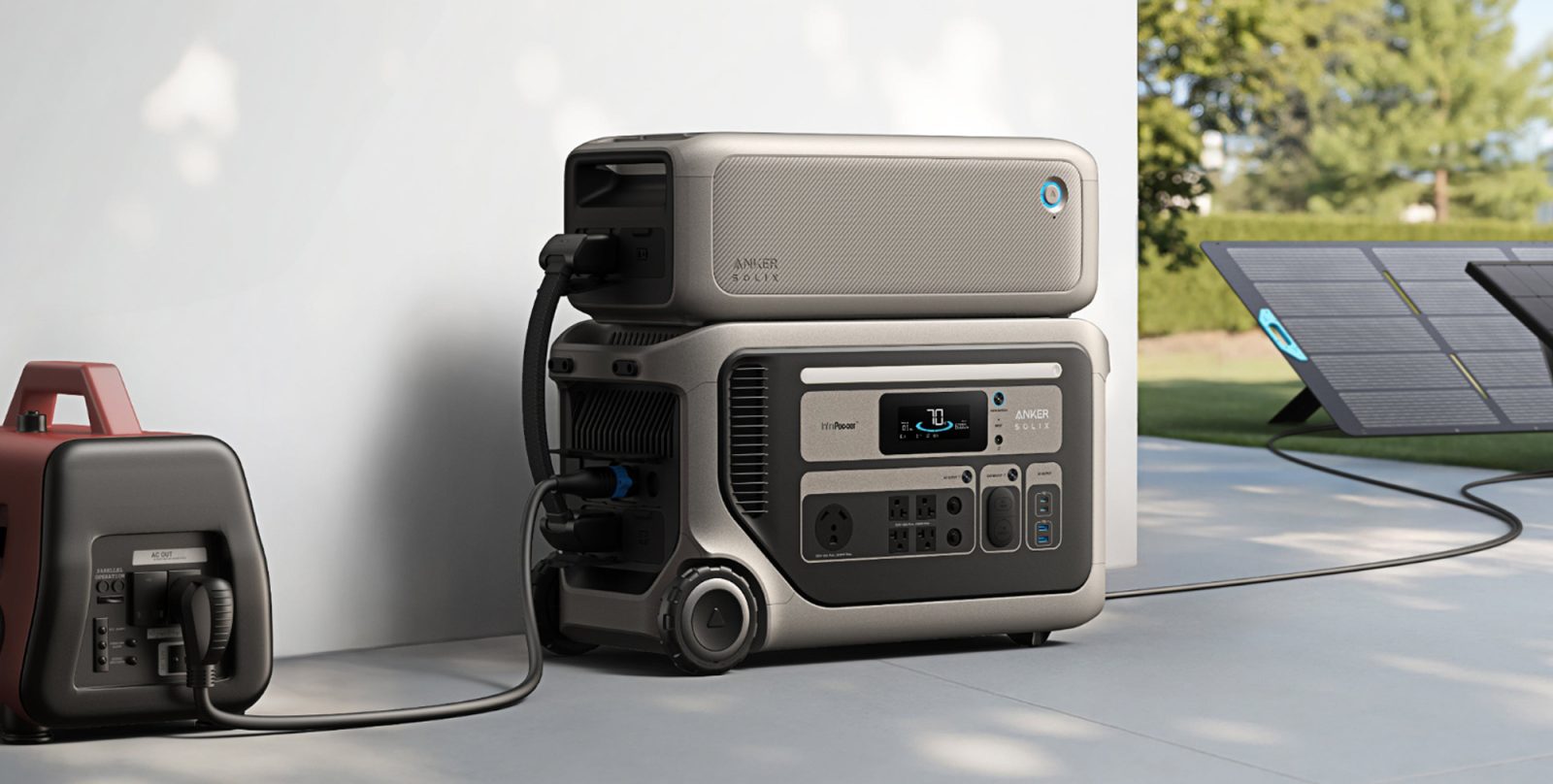 A machine with a cord plugged into it