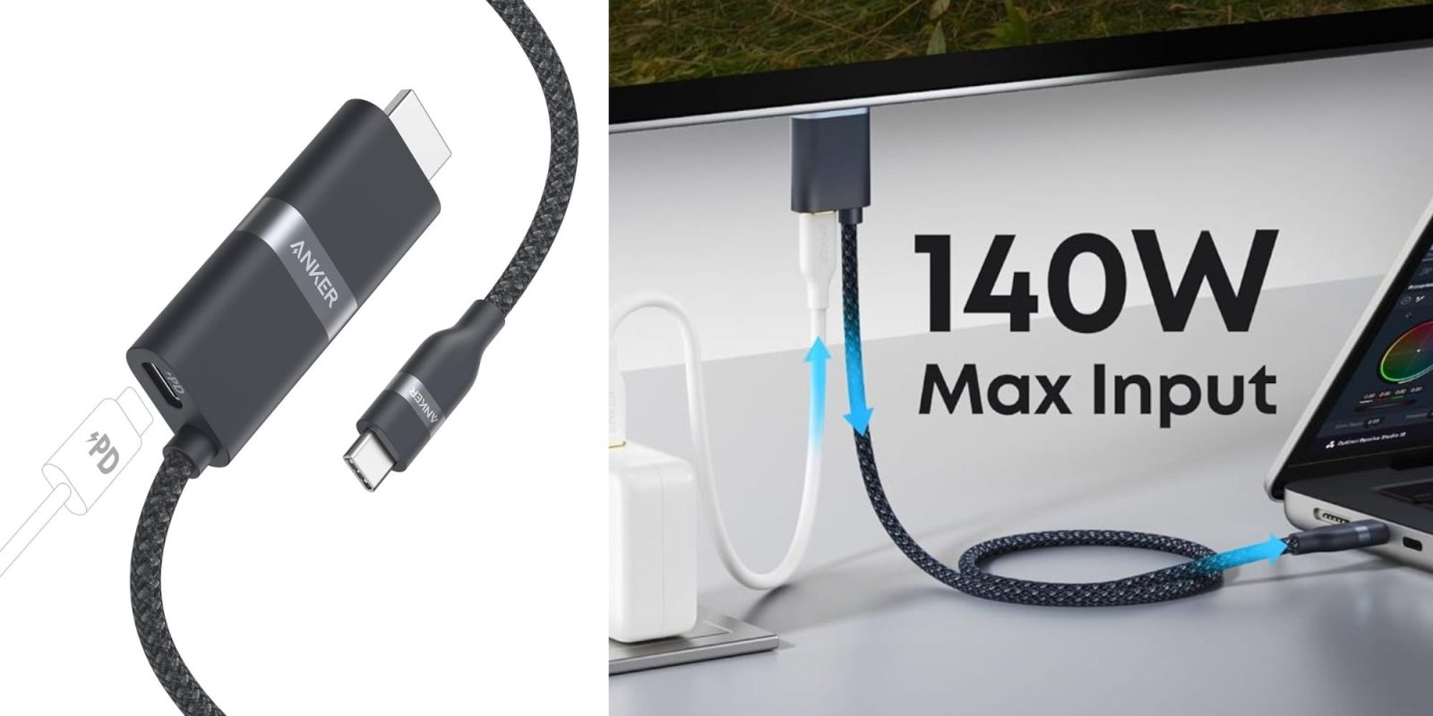 Image showing renders of Anker's USB-C to HDMI cable adapter.