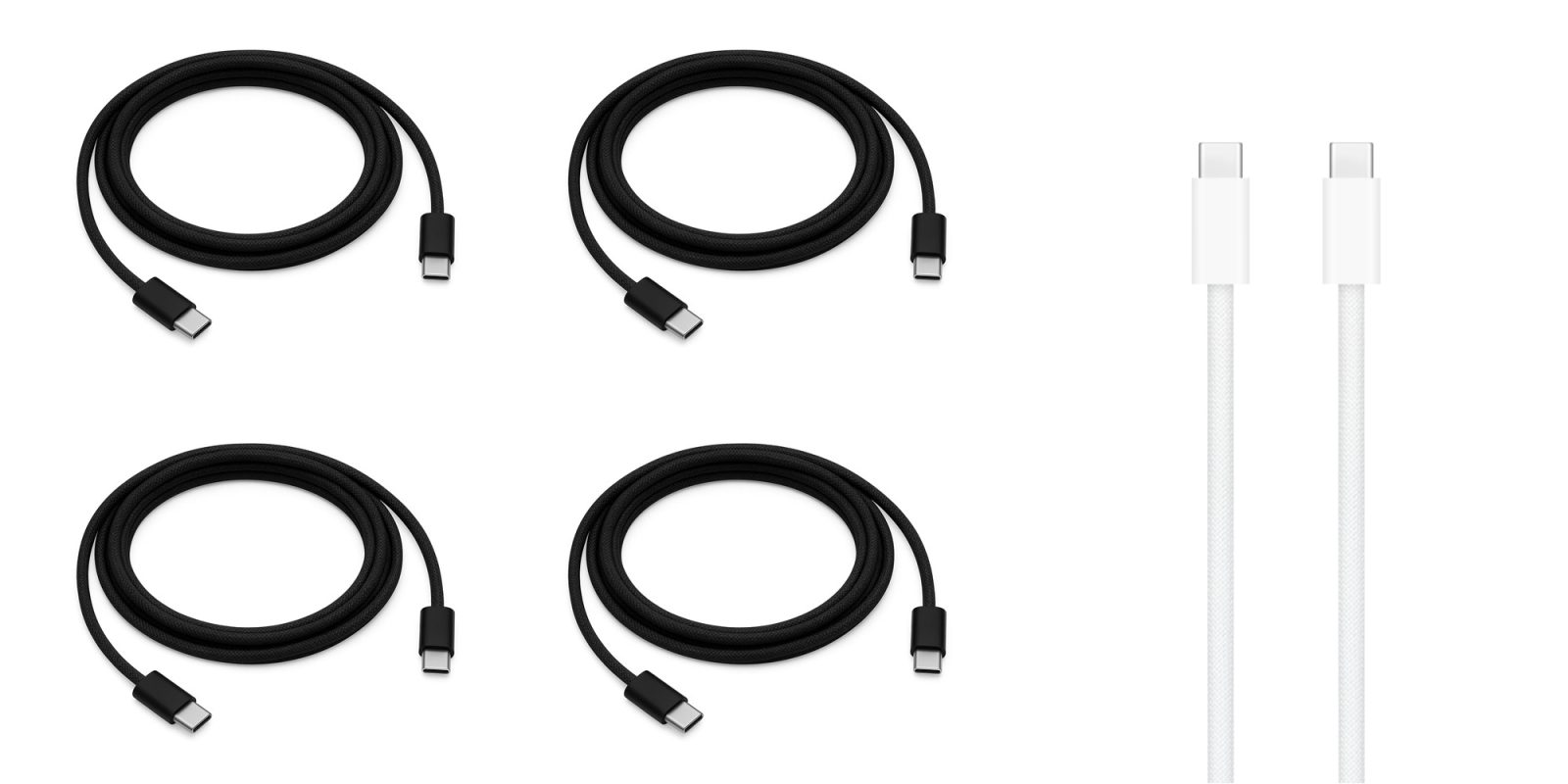 A group of black cables