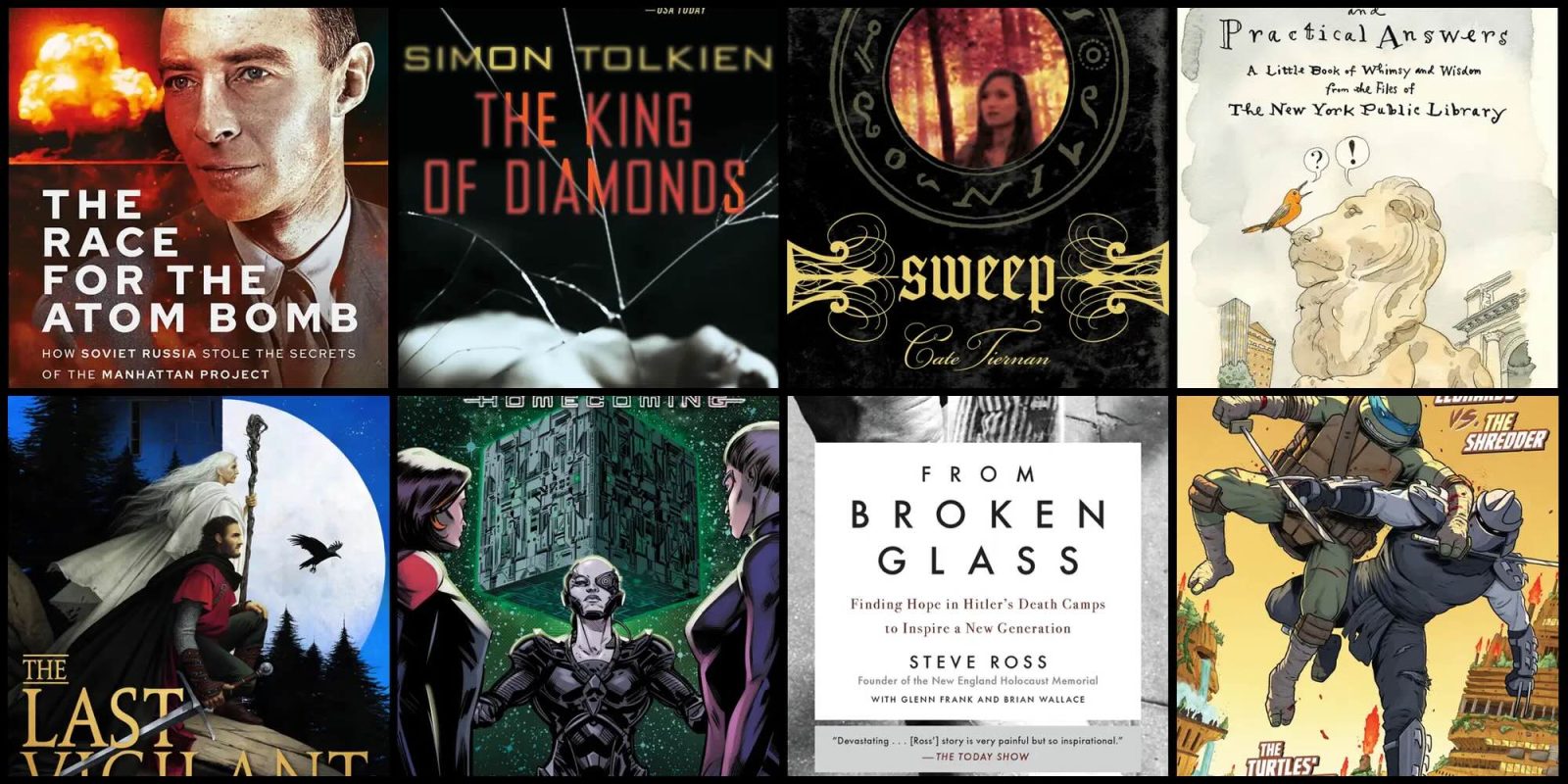 A collage of a book cover