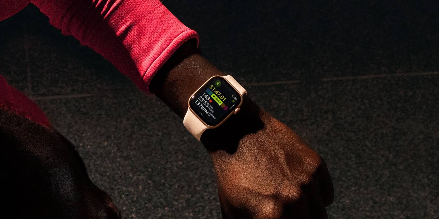 A person wearing a smart watch