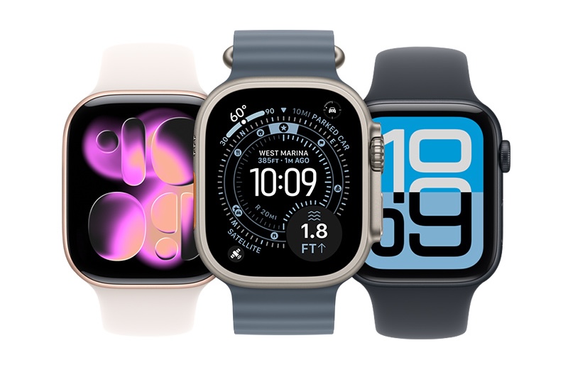 A group of smart watches