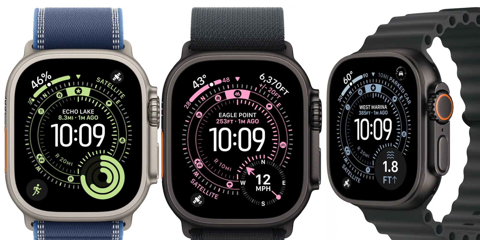 A group of smart watches