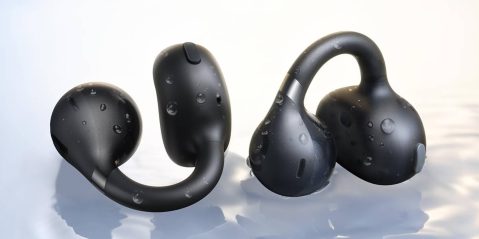 A group of black earphones