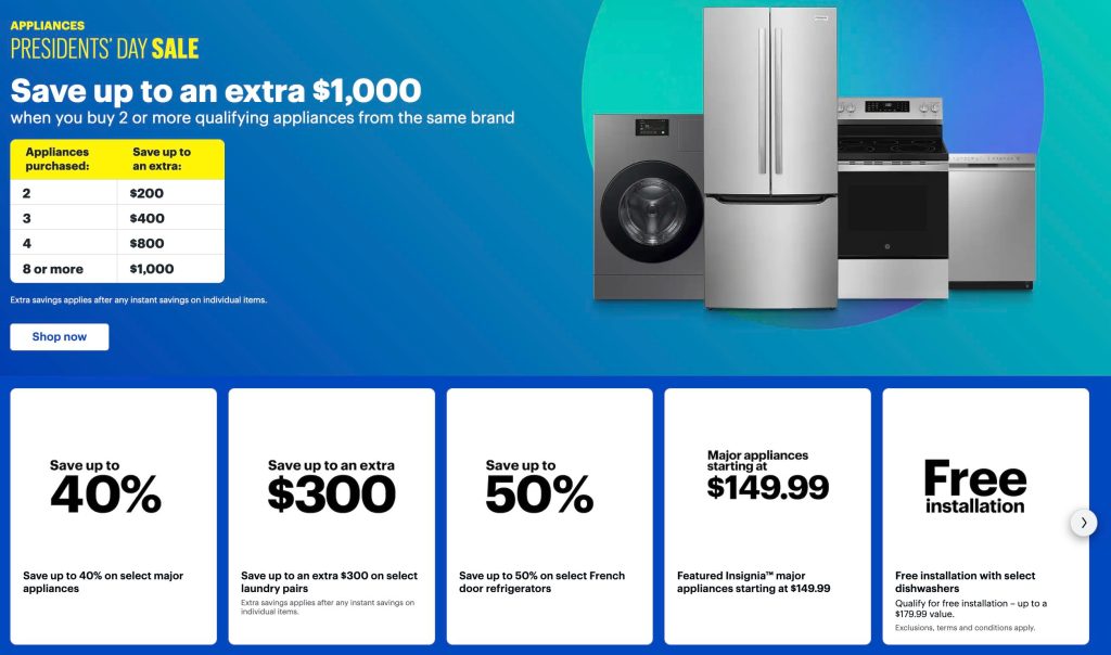 A advertisement for a home appliance