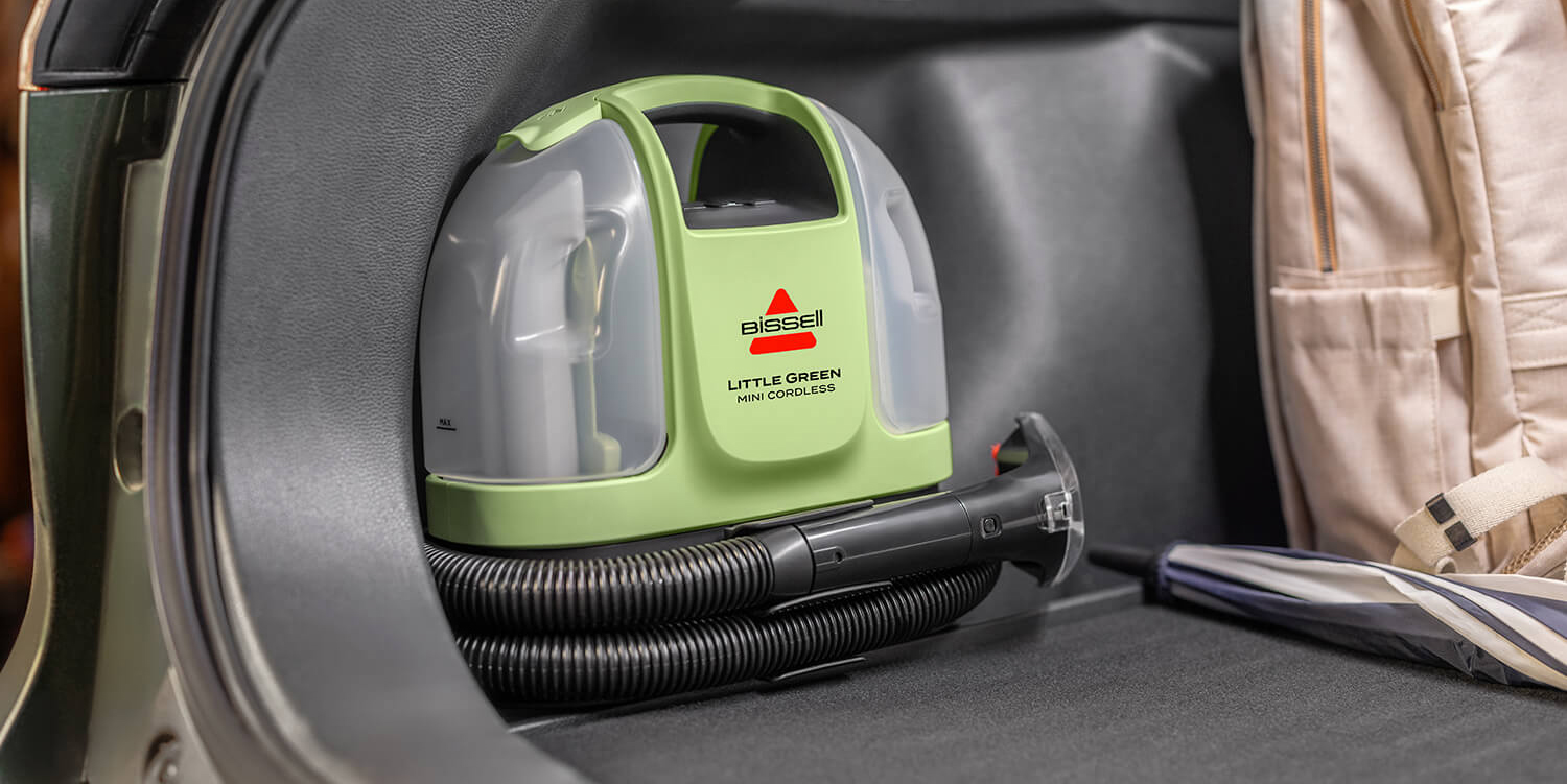 A vacuum cleaner on a car