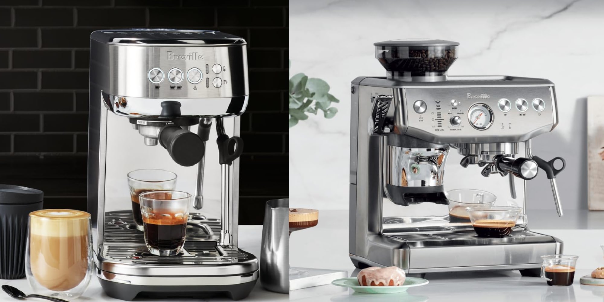 A collage of a coffee machine