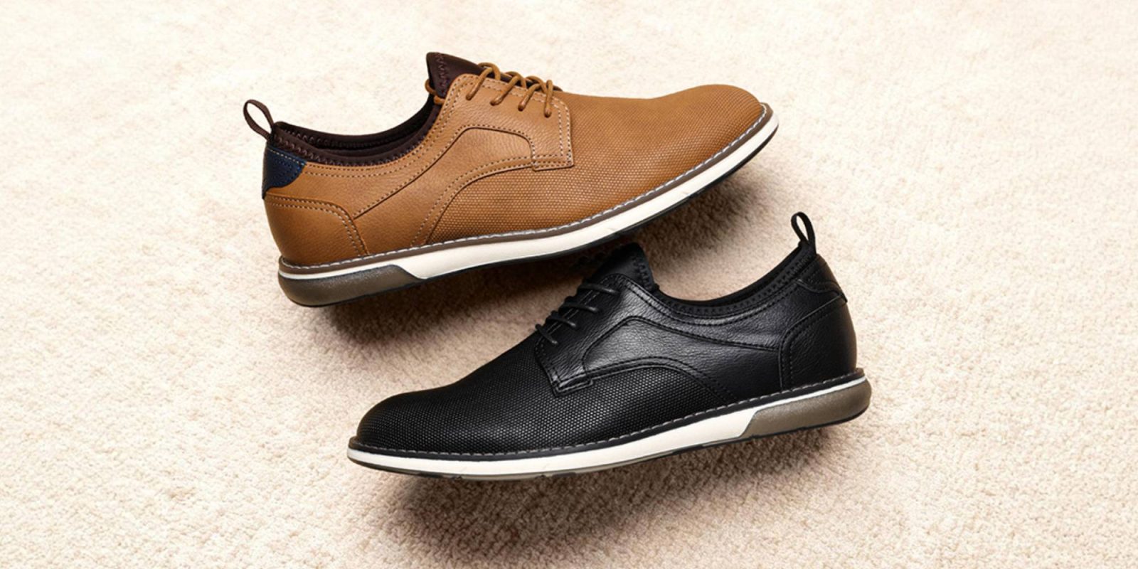 A pair of shoes on carpet