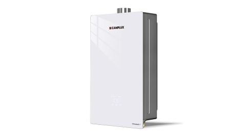 A white rectangular object with a touch screen