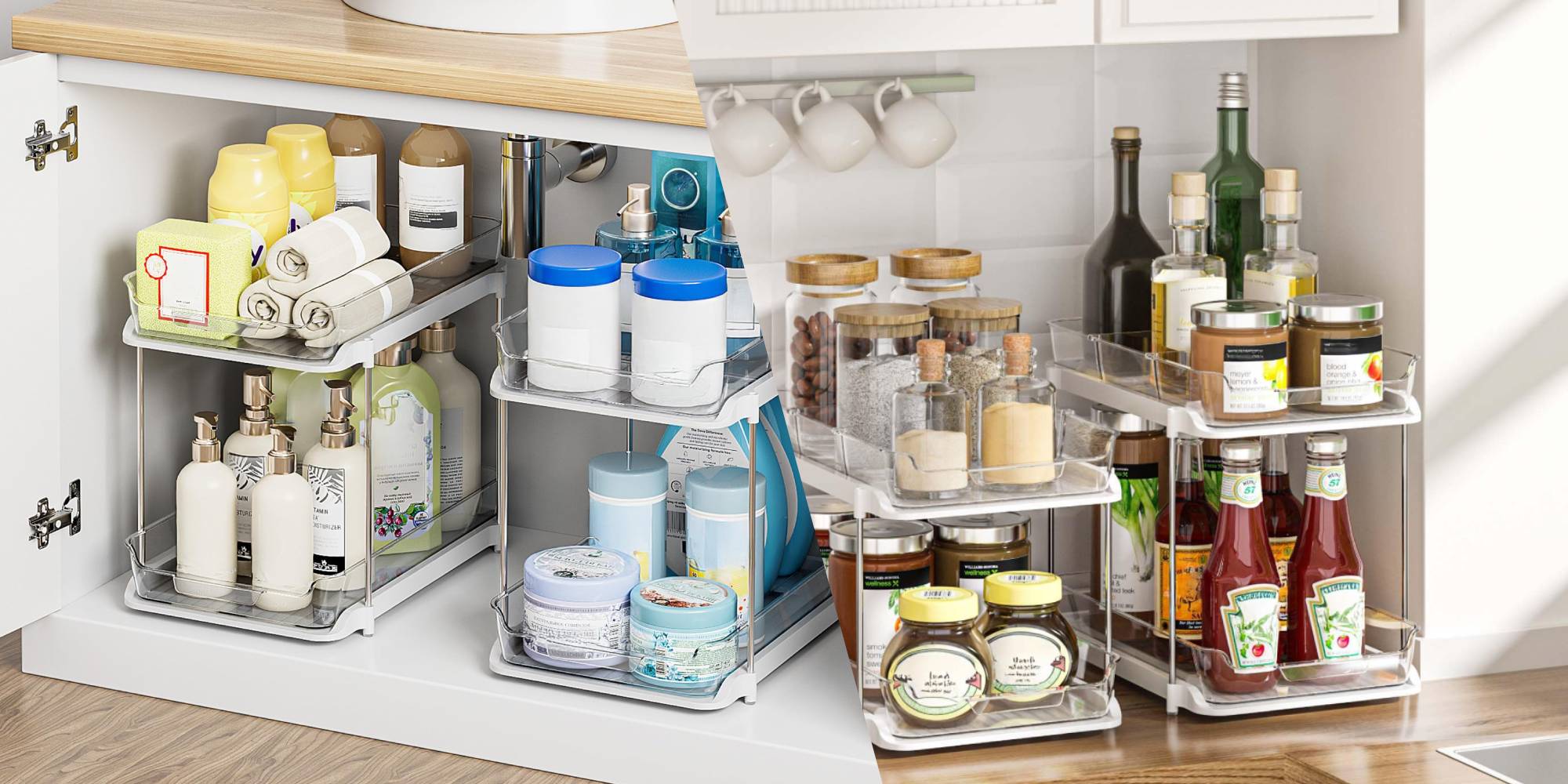 A collage of different containers