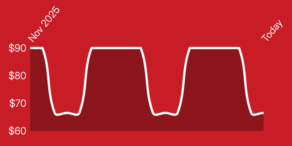 A line drawing of a red background