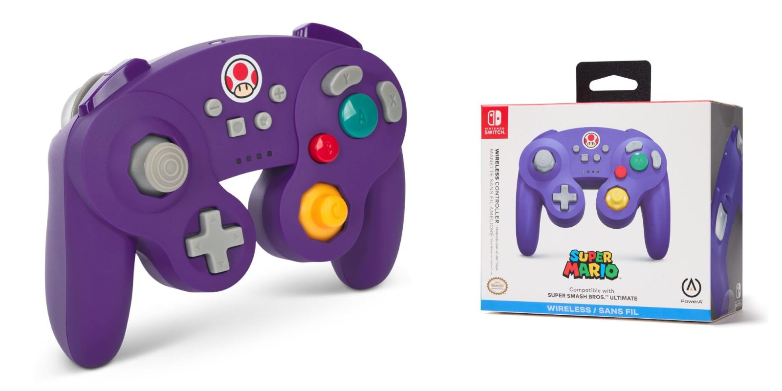 Image showing renders of GameCube controller in purple.